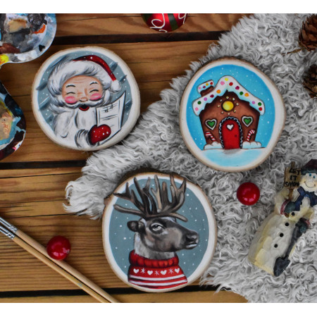 Świąteczne zawieszki na choinkę.