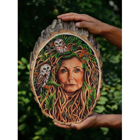 Drzewna Matka z sowami