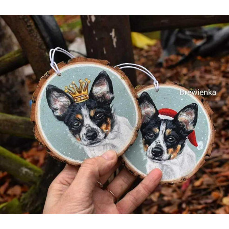 Portret pupila w formie zawieszki