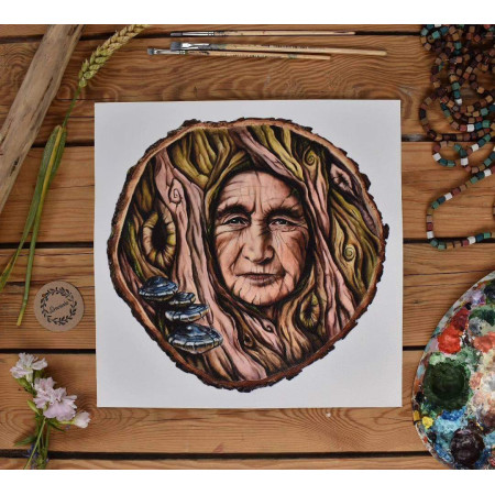 Drzewna Matka , wydruk na płótnie