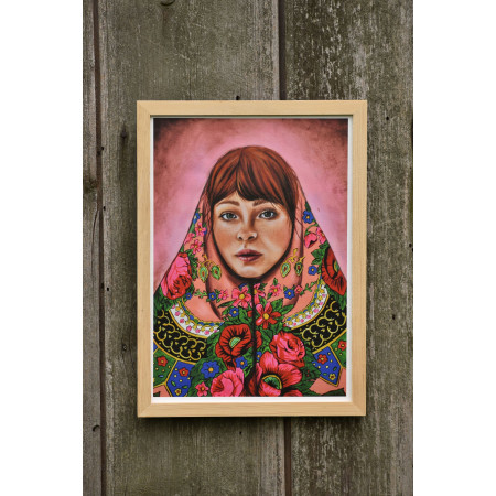 Słowianka róż , wydruk na płótnie